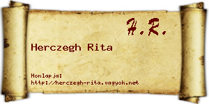 Herczegh Rita névjegykártya