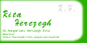 rita herczegh business card